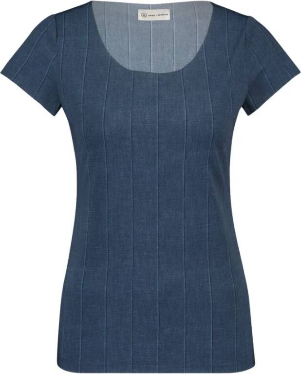 Jane Lushka Sara Technical Jersey T-Shirt | Denim Blue Blauw Dames