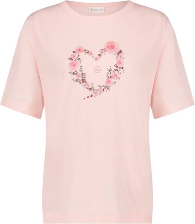 Jane Lushka Tyra Sun Biologisch Katoenen T-Shirt | Rose Roze Dames