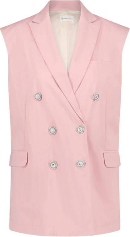 Jane Lushka Veelzijdige Mouwloze Blazer | Technisch Jersey Pink Dames