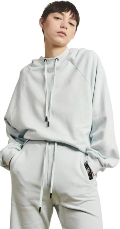 Jane Lushka Zacht hoodie -logo 1 biologisch katoen Groen Dames
