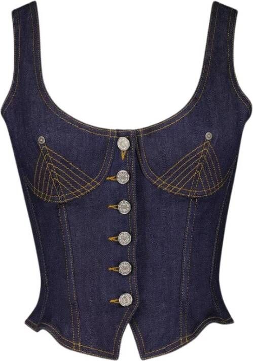 Jean Paul Gaultier Mouwloze tops Blauw Dames