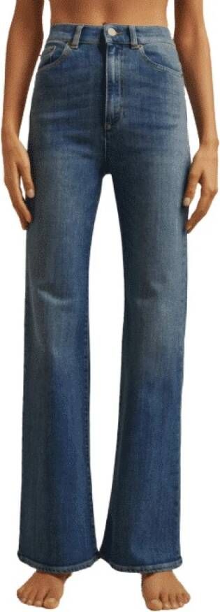 Jeanerica Tijdloze Straight Jeans voor Vrouwen Blauw Dames