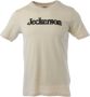 Jeckerson Beige Bedrukt Slim Fit T-shirt Beige Heren - Thumbnail 1