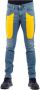 Jeckerson Denim Jeans met Gele Alcantara Patches Blue Heren - Thumbnail 1