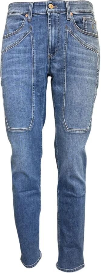 Jeckerson Slim Fit Heren Jeans met Patches Blue Heren