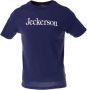 Jeckerson Blauw Bedrukt Heren T-Shirt Slim Fit Blue Heren - Thumbnail 1