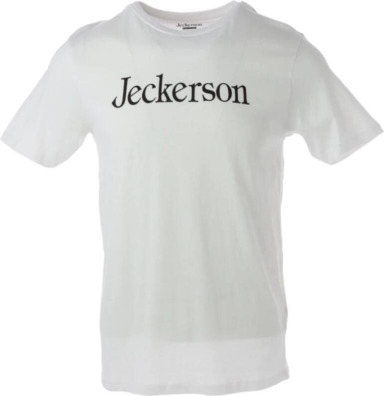 Jeckerson Bedrukt ronde hals heren T-shirt White Heren