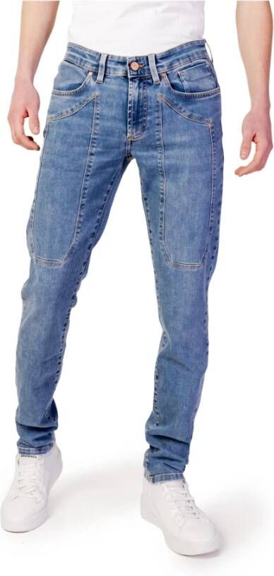 Jeckerson Slim-fit Trousers Blauw Heren