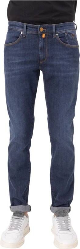 Jeckerson Heren 5-Pocket Slim-Fit Jeans Blue Heren
