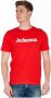 Jeckerson Rode Print Slim Fit T-shirt Red Heren - Thumbnail 1