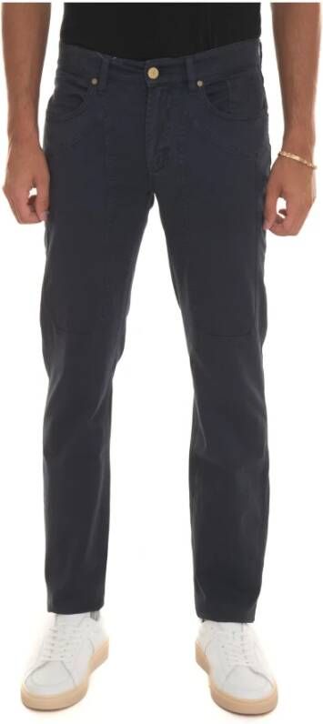 Jeckerson Slim Fit 5-Pocket Broek Blauw Heren