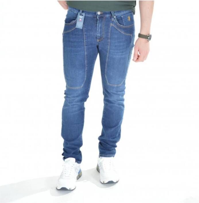 Jeckerson Heren Slim Fit Denim Jeans Blue Heren