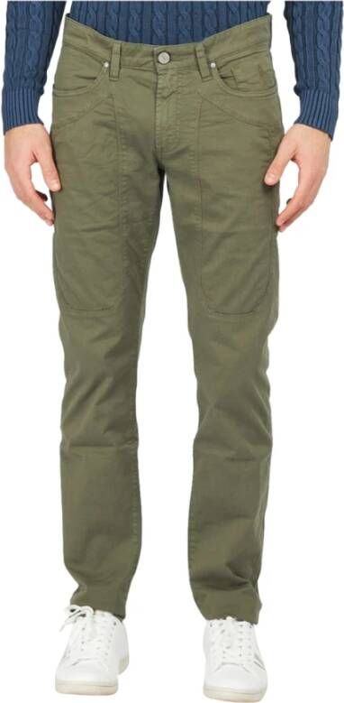 Jeckerson Heren Slim Fit Vijf-Pocket Broek Green Heren