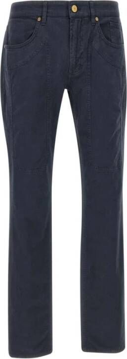 Jeckerson Heren Katoenen Slim Fit Vijf Zakken Broek Blue Heren