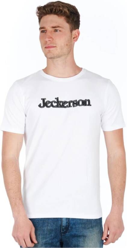 Jeckerson White Cotton T-shirt Wit Heren