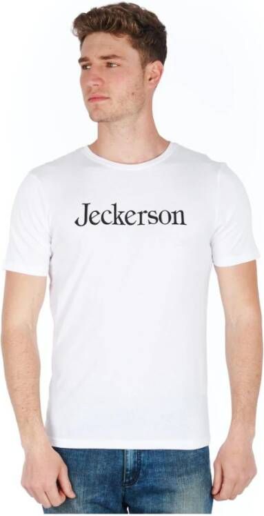 Jeckerson Wit katoenen t-shirt Wit Heren