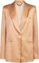 Jijil Satin Terracotta Blazer met Shawl Kraag Brown Dames - Thumbnail 1