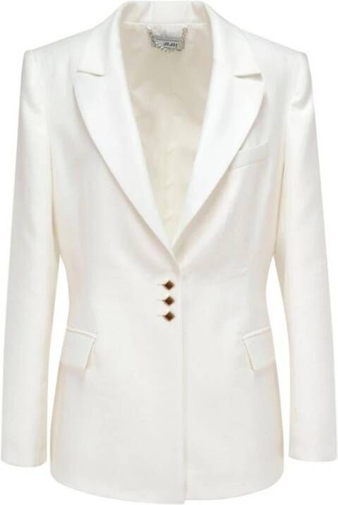 Jijil Viscose Polyester Jas White Dames