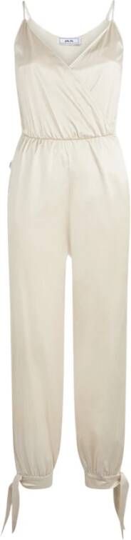 Jijil Satin Lange Jumpsuit Ivoor White Dames