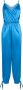 Jijil Lange Satijnen Blauwe Jumpsuit met Dunne Bandjes Blauw Dames - Thumbnail 1