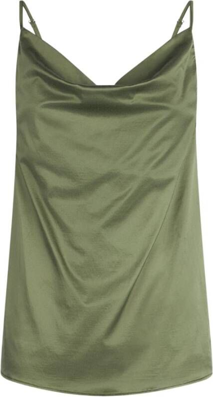 Jijil Zijde Blend Militair Groene Tanktop Green Dames