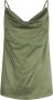 Jijil Zijde Blend Militair Groene Tanktop Green Dames - Thumbnail 1
