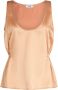 Jijil Zijde Blend Terracotta Tank Top Brown Dames - Thumbnail 1