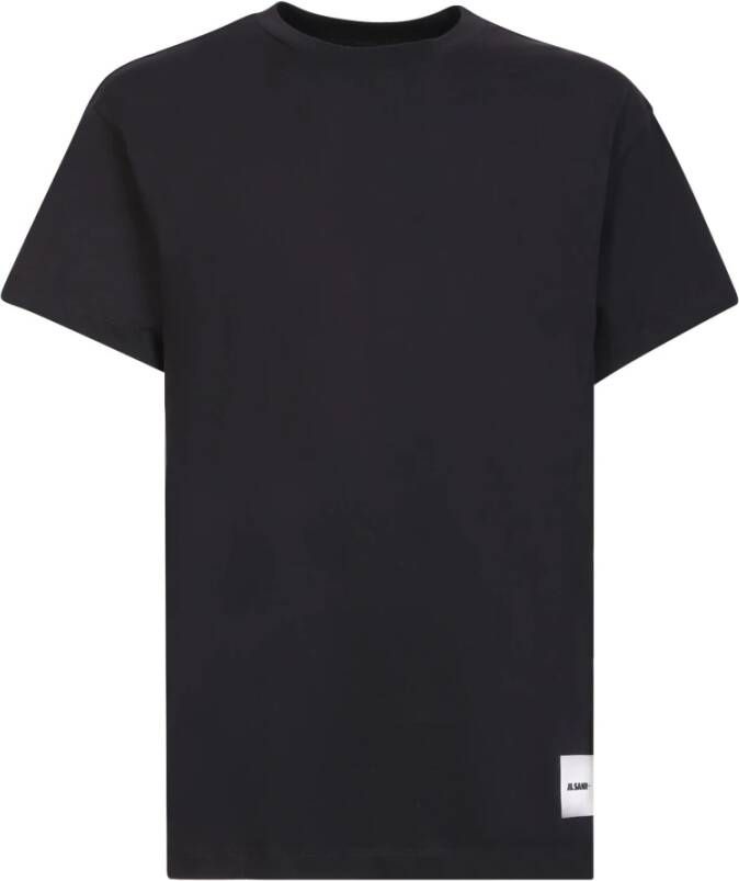 Jil Sander 3-pack t-shirt van . MiniHeren en iconische trui in lijn met de merkidentiteit gemaakt van gerecycled organisch katoen Zwart Heren