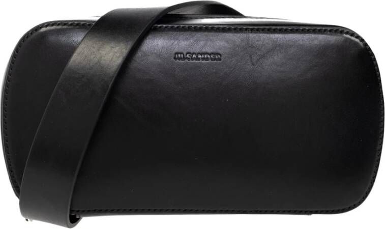Jil Sander Stijlvolle Leren Tas Black Dames