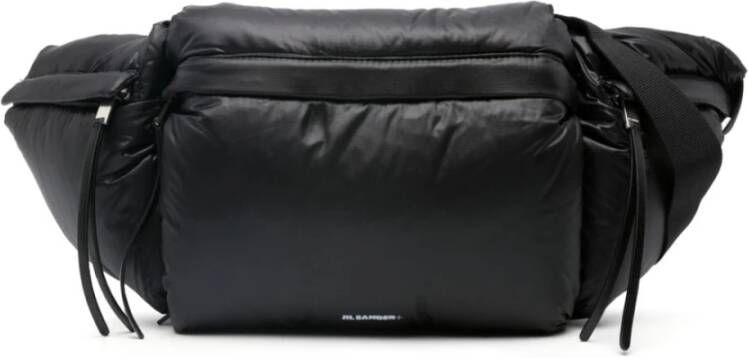 Jil Sander Zwarte Heuptas met Logoprint Black Heren