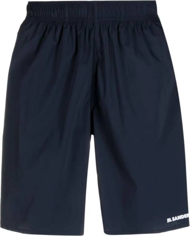 Jil Sander Blauwe casual shorts voor heren Blauw Heren
