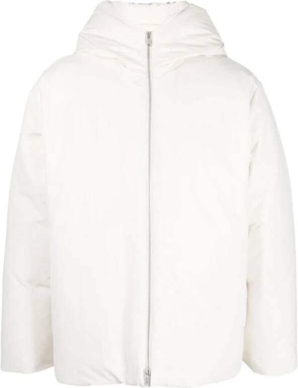 Jil Sander Coats Cream Beige Heren