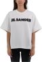 Jil Sander Comfortabel Oversized T-Shirt met Lettering White Dames - Thumbnail 1
