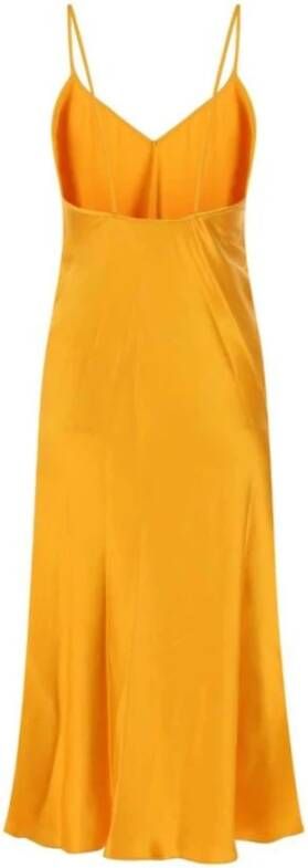 Jil Sander Dag Midi -jurk Oranje Dames