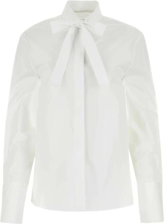 Jil Sander Elegante Witte Poplin Overhemd White Dames