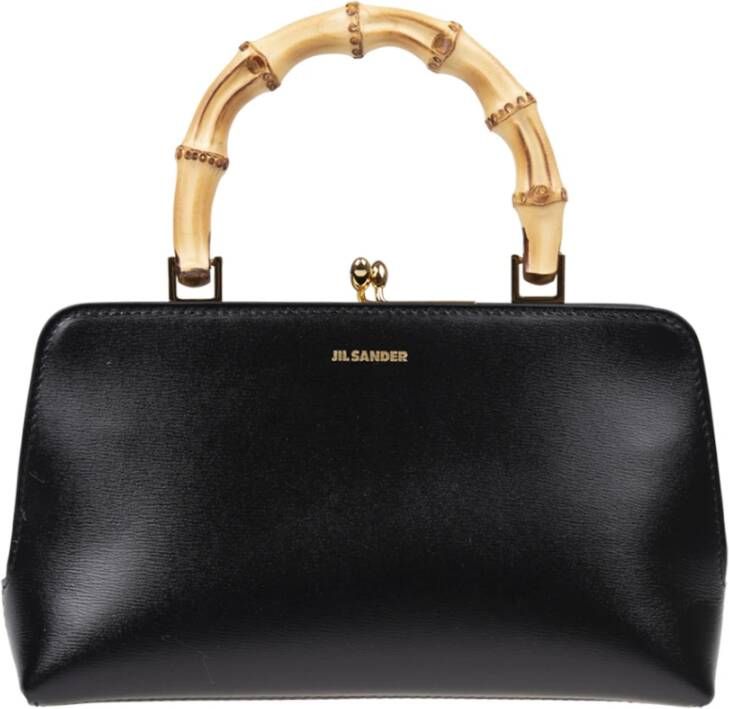 Jil Sander Zwarte Goji Bamboo Mini Tas Black Dames