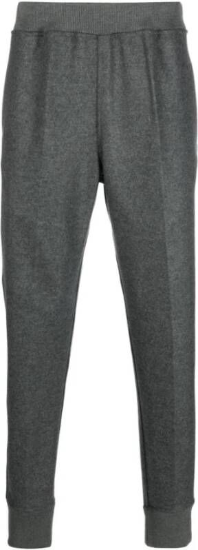 Jil Sander Grijze wollen track pants met elastische tailleband Grijs Heren