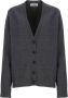 Jil Sander Luxe Cashmere Cardigan met Ribgebreide Randen Gray Dames - Thumbnail 1