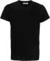 Jil Sander Heren Ribgebreid Katoenen Crew Neck T-shirt Zwart Heren - Thumbnail 1