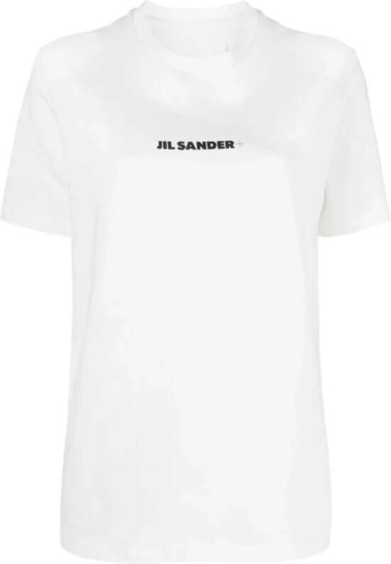 Jil Sander Iconisch Logo T-Shirt voor Vrouwen White Dames