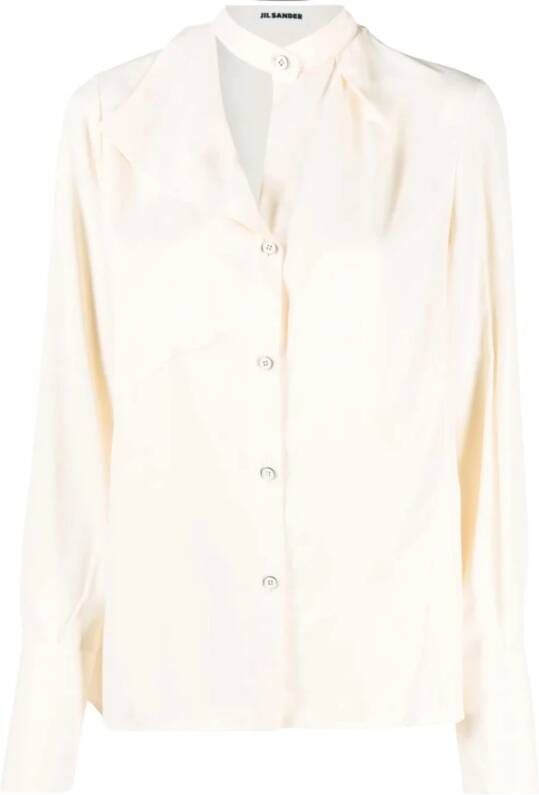 Jil Sander Ivoor Button Shirt White Dames