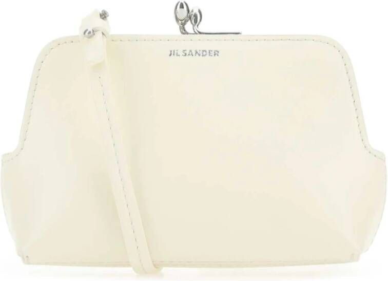 Jil Sander Ivoorleren micro Goji crossbody tas White Dames