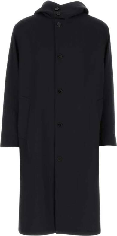 Jil Sander Jas met enkele rij knopen Blauw Heren