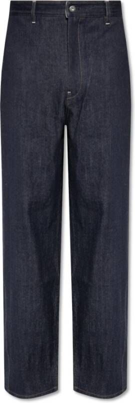 Jil Sander Jeans met logo-patch Blauw Heren