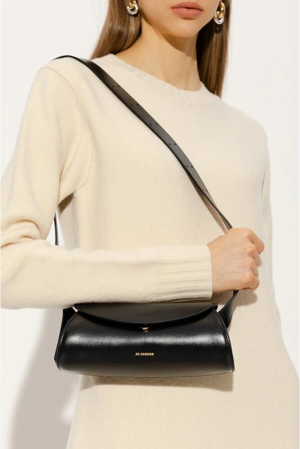 Jil Sander Shoppers Cannolo Mini Purse Leather Black in zwart - Foto 3