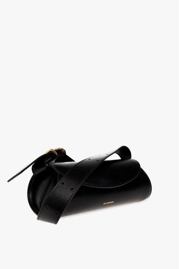 Jil Sander Shoppers Cannolo Mini Purse Leather Black in zwart - Foto 5