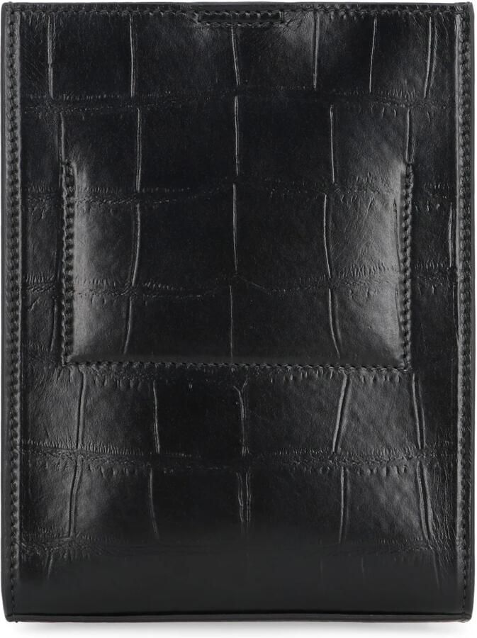 Jil Sander Shoppers Tangle Small Crossbody Leather Black in zwart - Foto 3