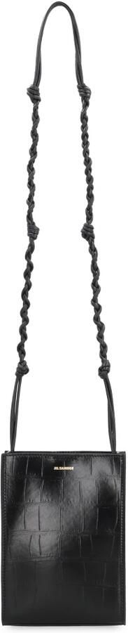 Jil Sander Shoppers Tangle Small Crossbody Leather Black in zwart - Foto 4