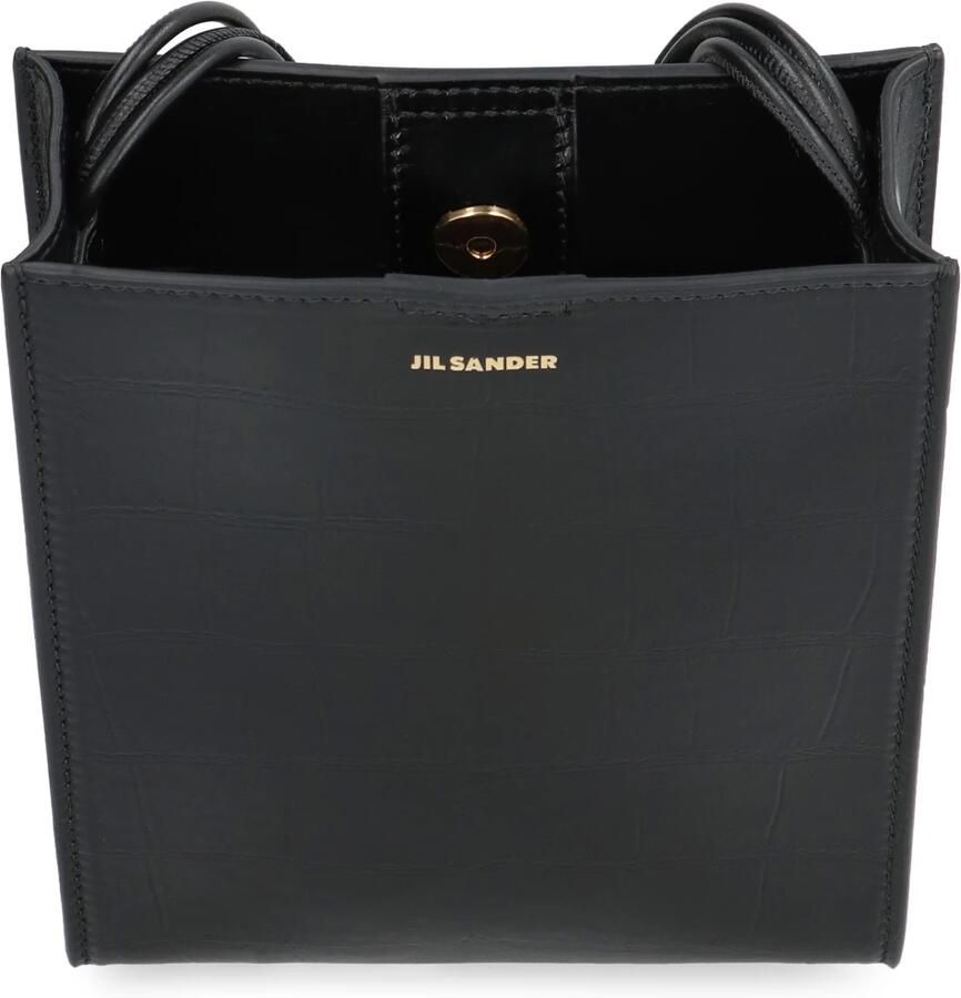 Jil Sander Shoppers Tangle Small Crossbody Leather Black in zwart - Foto 2