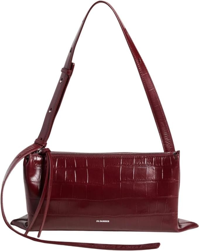 Jil Sander Empire SM Leren Tas Jasper Red Dames